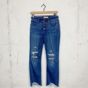 Madewell Cali Demi Boot Distressed Denim Jeans Size 25